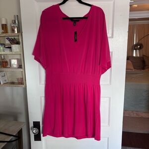 NWT White House Black Market Pink Kimono Sleeve Mini Dress